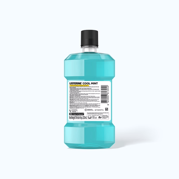 Nước Súc Miệng LISTERINE Cool Mint Hơi Thở Thơm Mát (Chai 250ml) - Hình ảnh 2