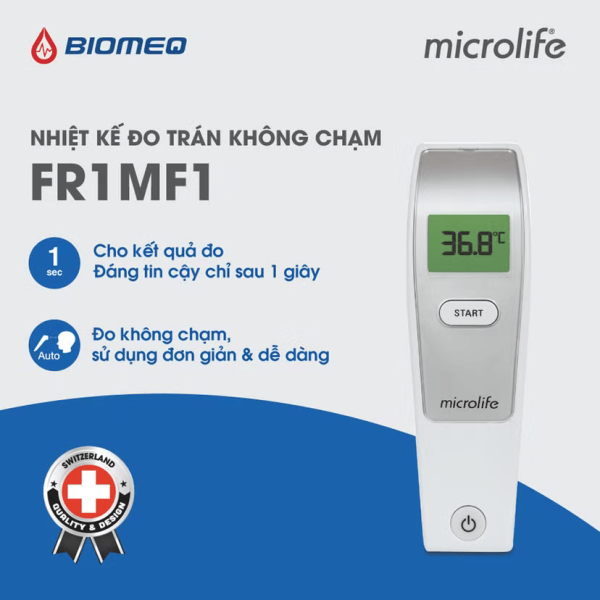 Nhiệt kế hồng ngoại MICROLIFE FR1MF1 đo không chạm, nhanh, an toàn và chính xác (hộp 1 cái) - Hình ảnh 2
